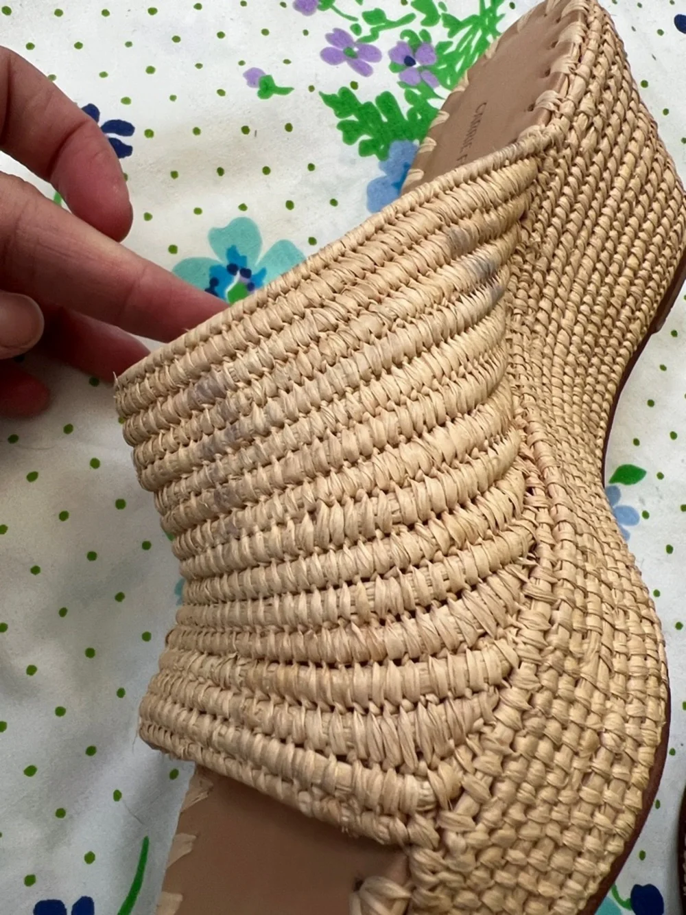 Carrie Forbes Karim Raffia Woven Espadrille Wedges - 38/7 (?) - Picture 3 of 13